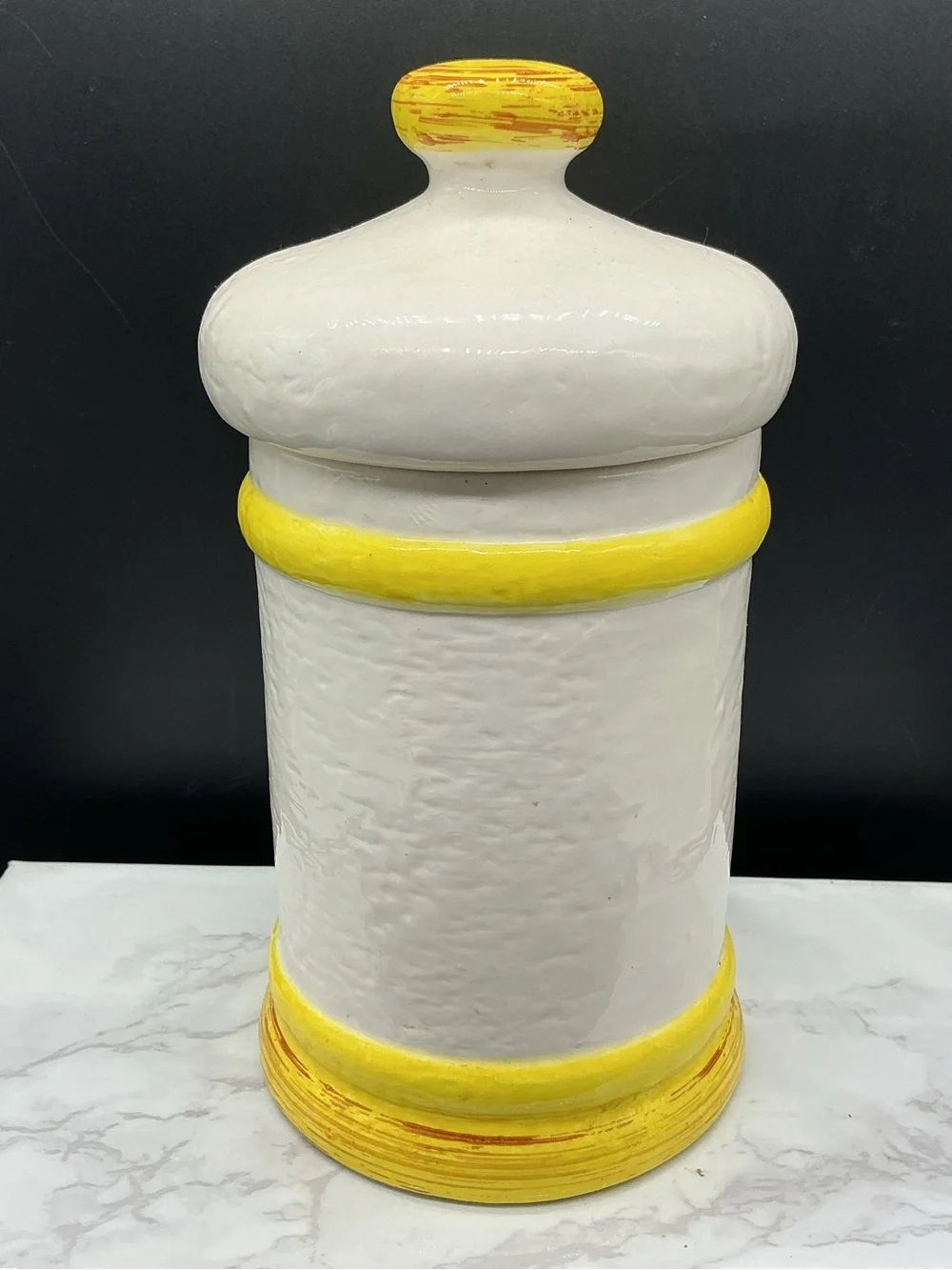 Ceramic Yellow Daisy Kitchen Storage Canister - Vintage Sears